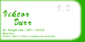 viktor durr business card
